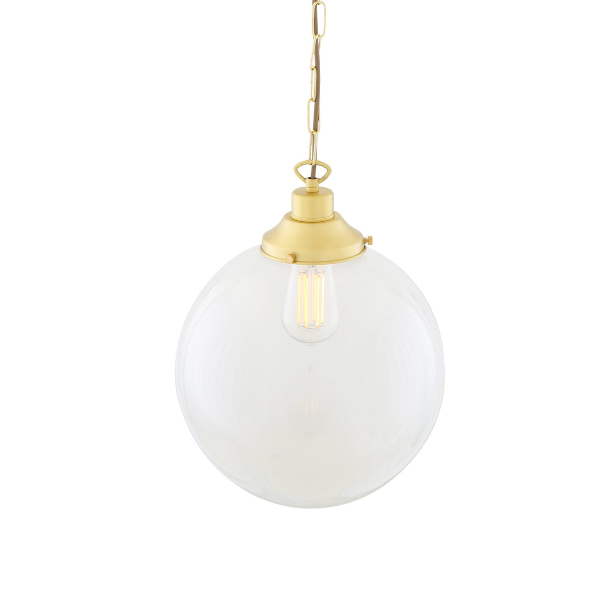 Antique Clear Globe Glass Pendant Light - Riad Collection