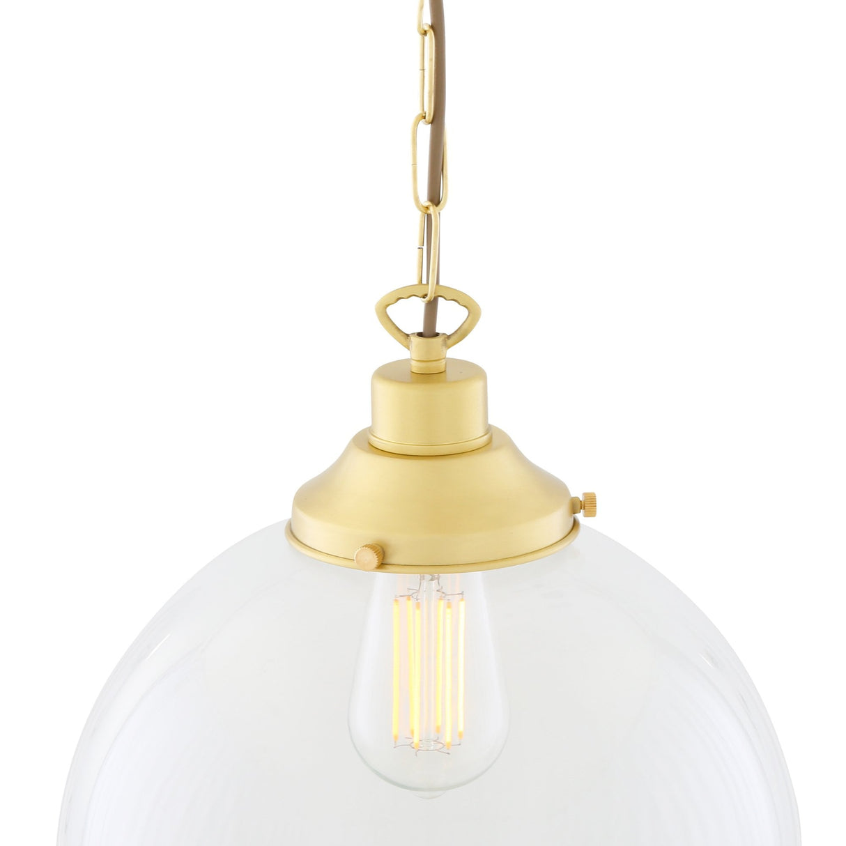 Antique Clear Globe Glass Pendant Light - Riad Collection