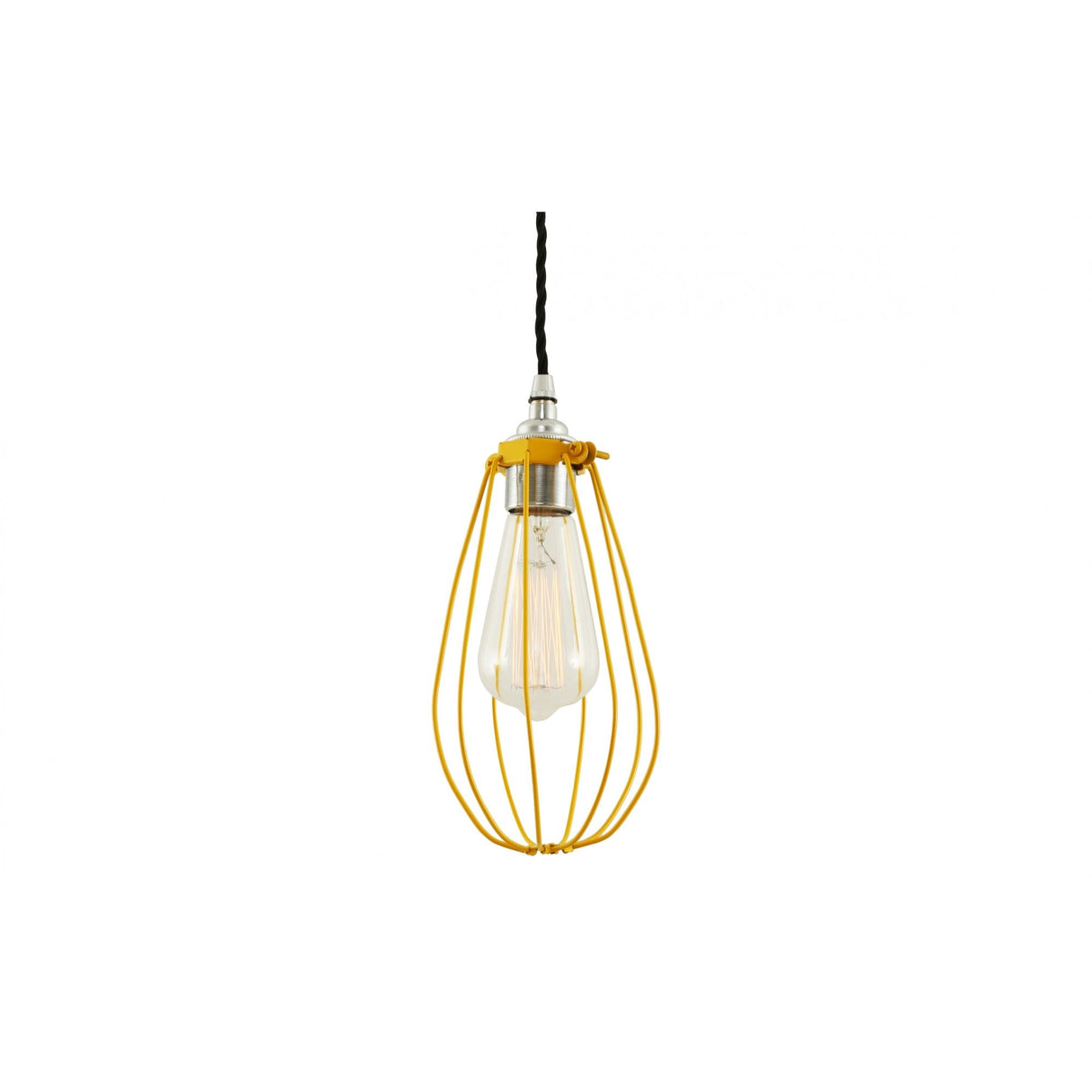 Vox Vintage Cage Pendant Light, Chrome and Black