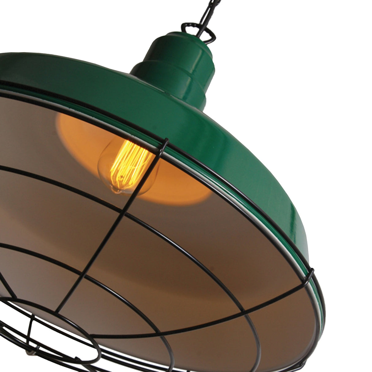 Cobal Black Pendant with Industrial Cage Design