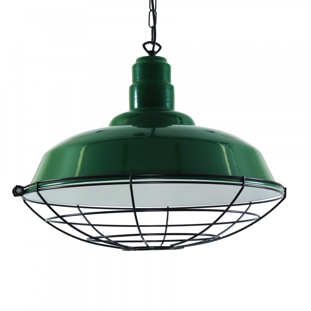 Cobal Black Pendant with Industrial Cage Design