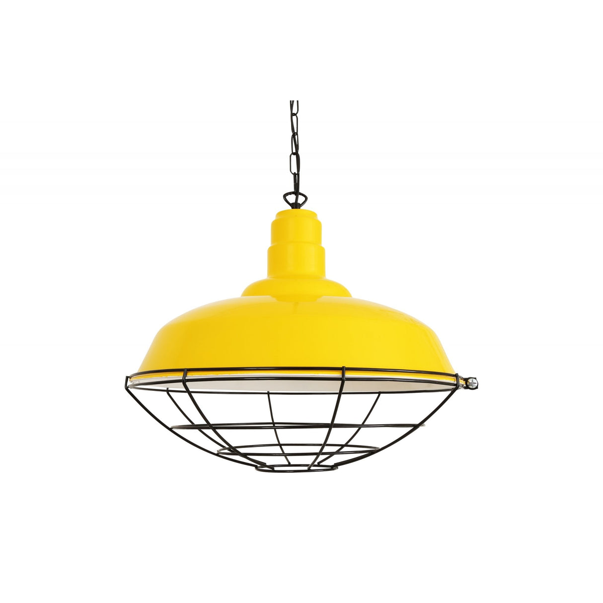 Cobal Black Pendant with Industrial Cage Design
