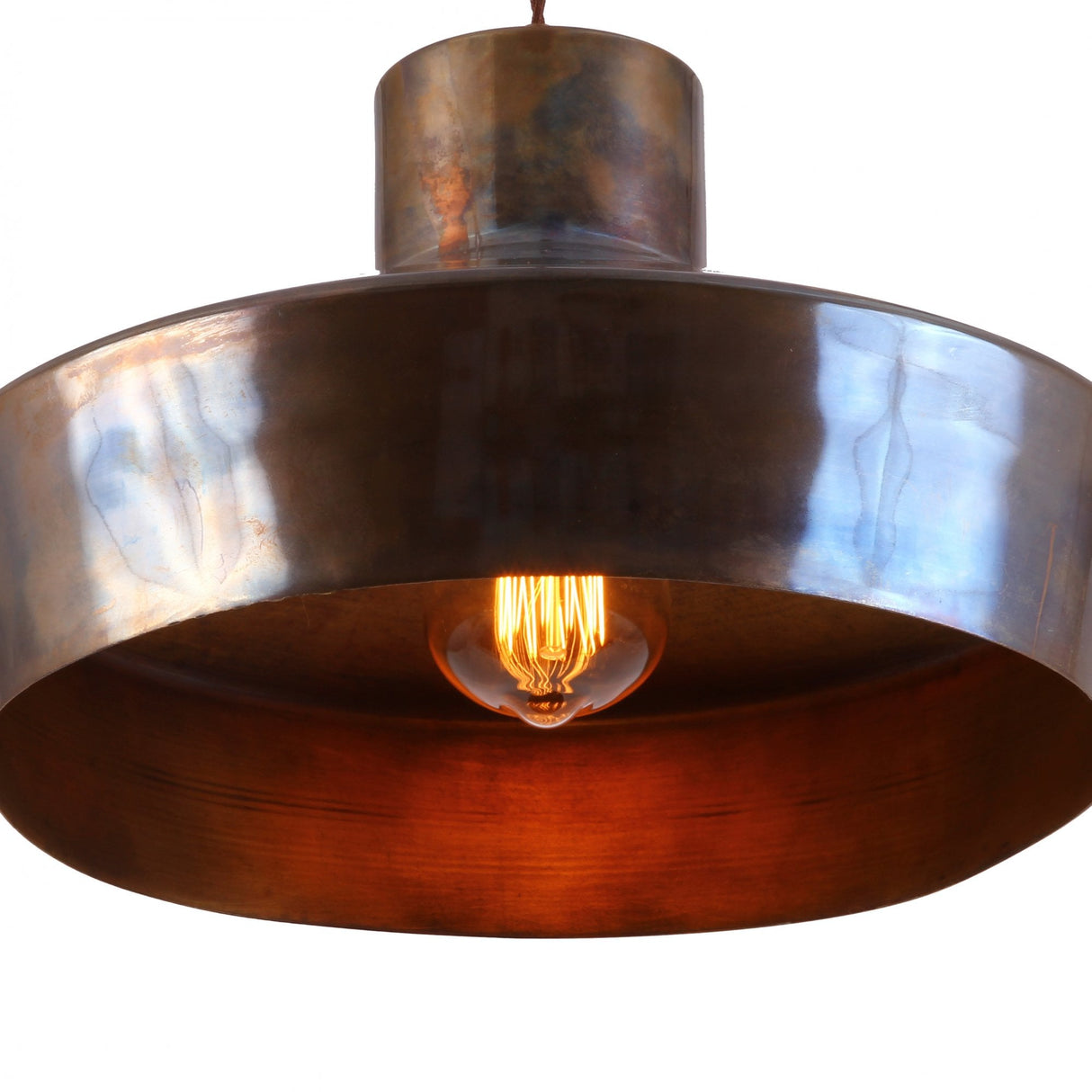 Industrial Elegance Antique Brass Pendant Light