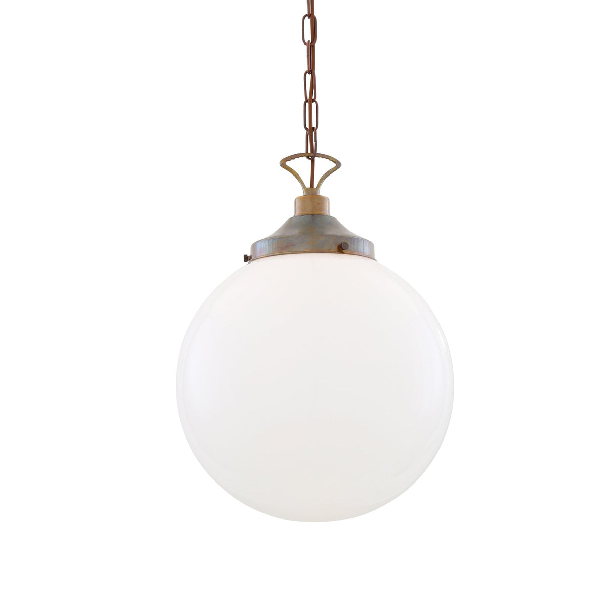 Yerevan Antique Brass Globe Pendant Light (350mm)