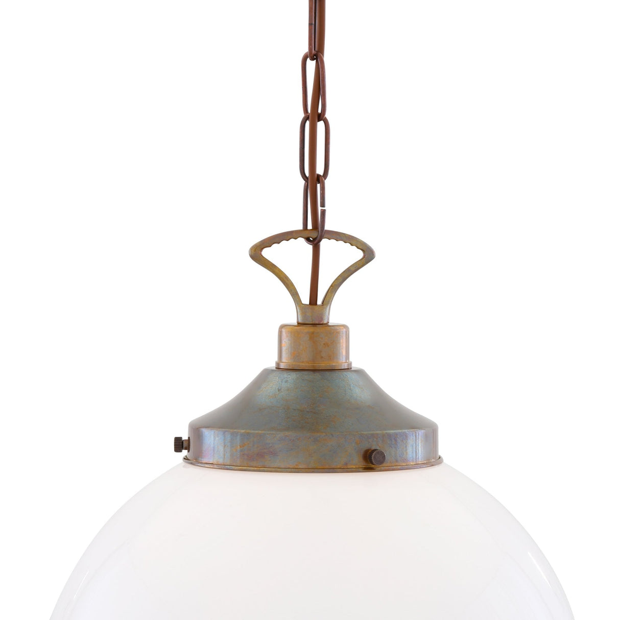 Yerevan Antique Brass Globe Pendant Light (350mm)