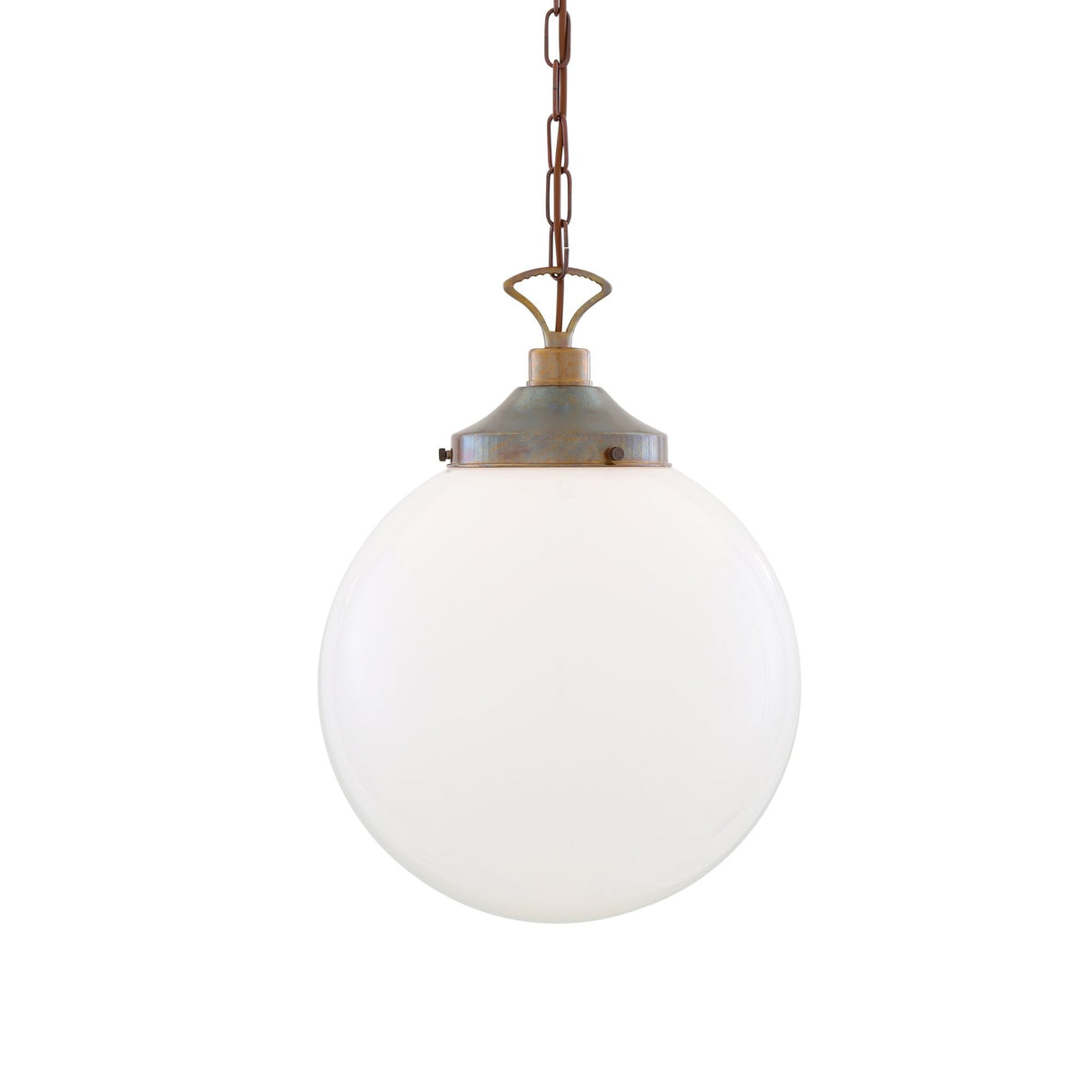 Yerevan Antique Brass Globe Pendant Light (350mm)