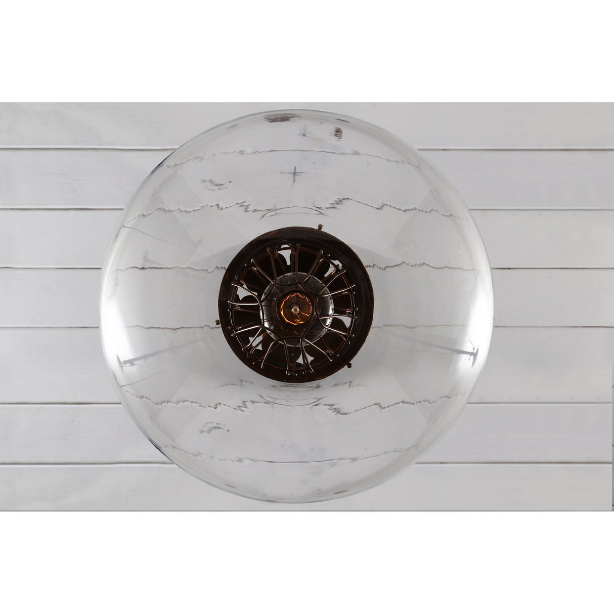 Antique Brass & Bronze Globe Cage Pendant Light - Robyn Collection, 35cm