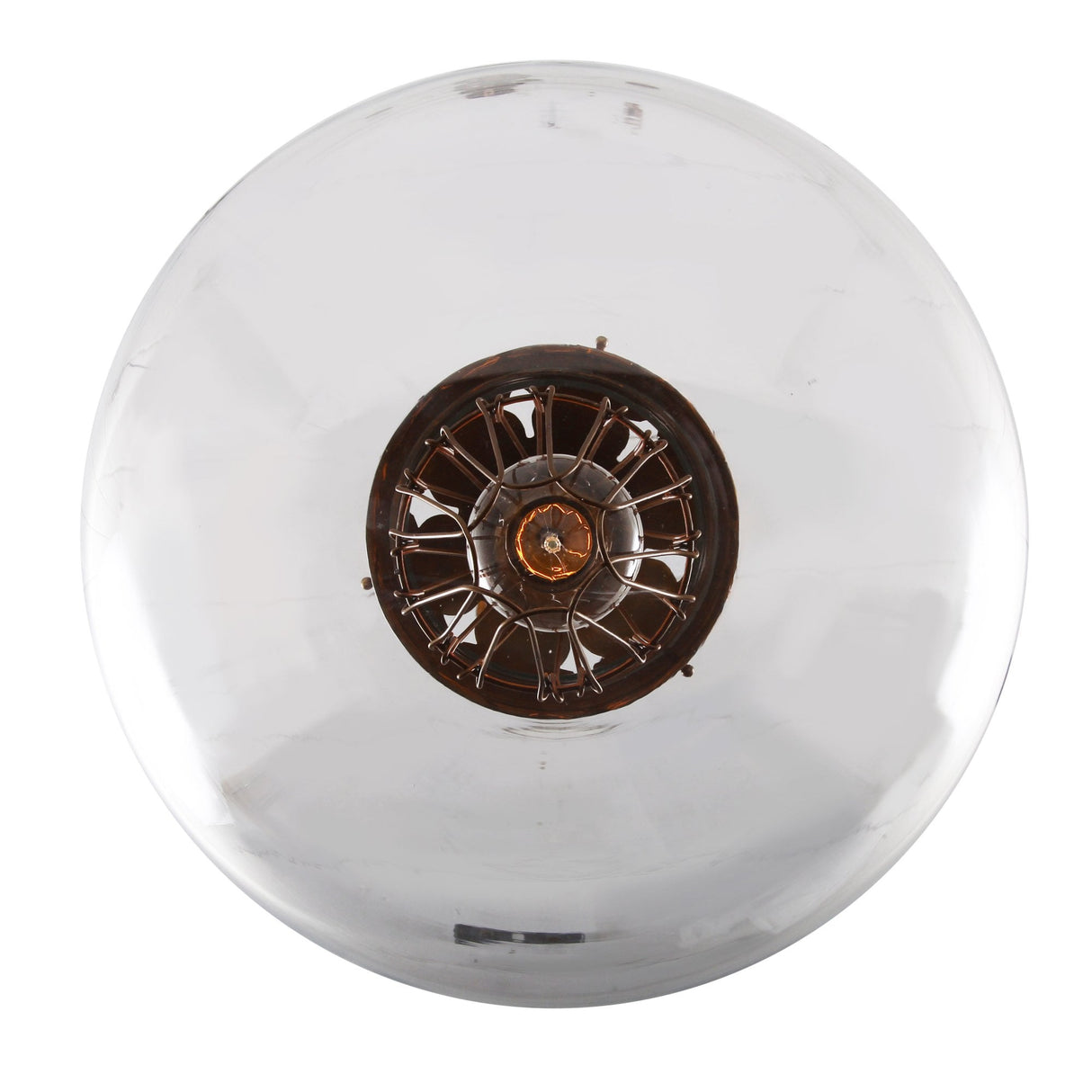 Antique Brass & Bronze Globe Cage Pendant Light - Robyn Collection, 35cm