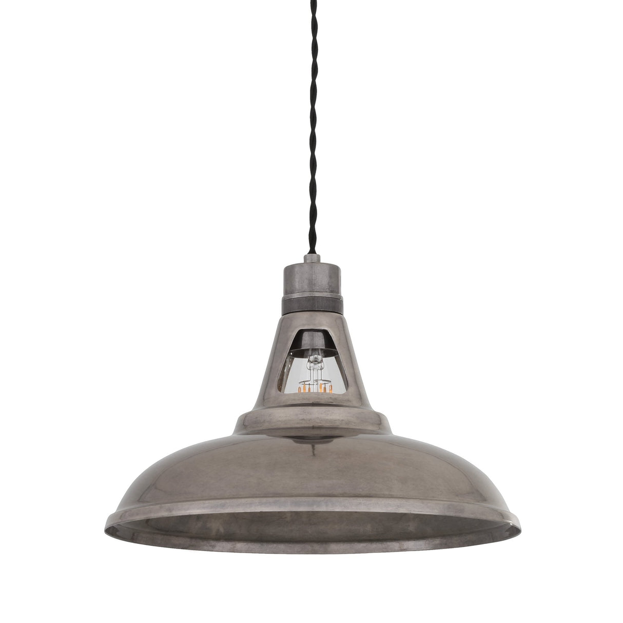 Geneva Industrial Brass Pendant Light