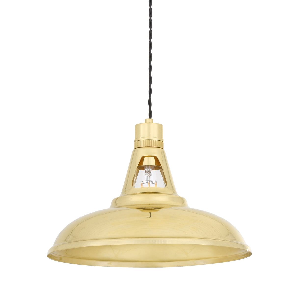 Geneva Industrial Brass Pendant Light
