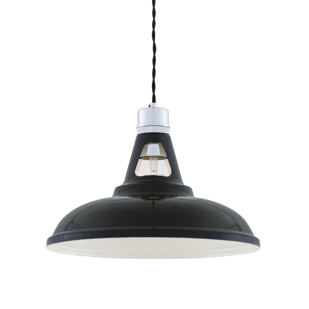 Vienna Industrial Chrome & Black Pendant Light