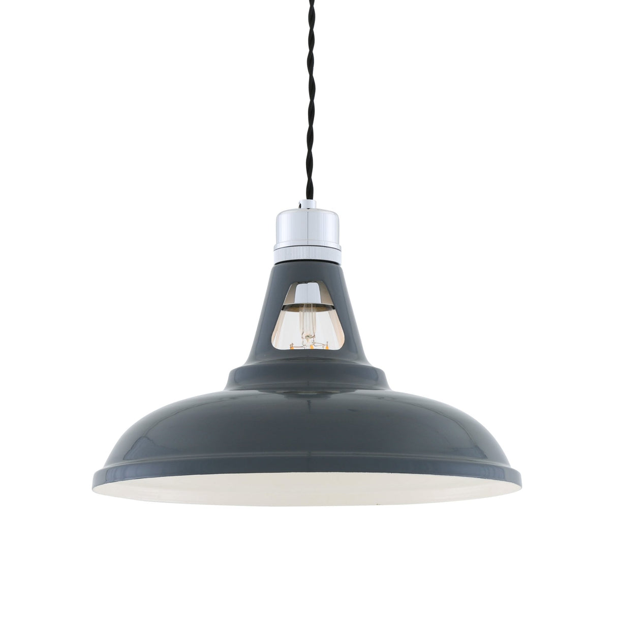Vienna Industrial Chrome & Black Pendant Light