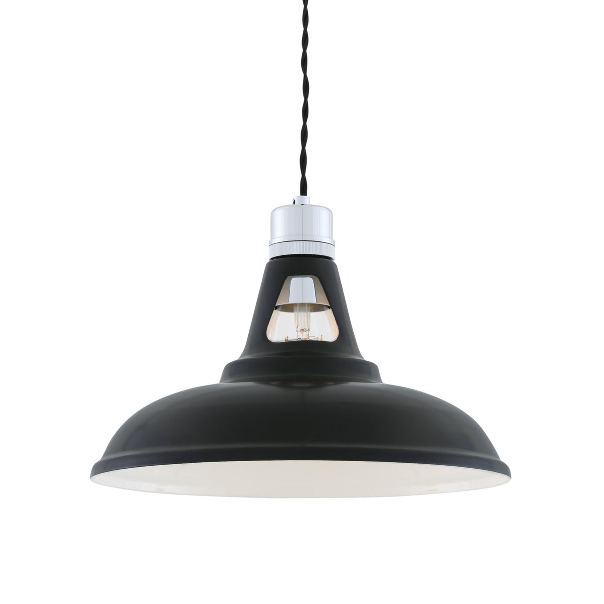 Vienna Industrial Chrome & Black Pendant Light