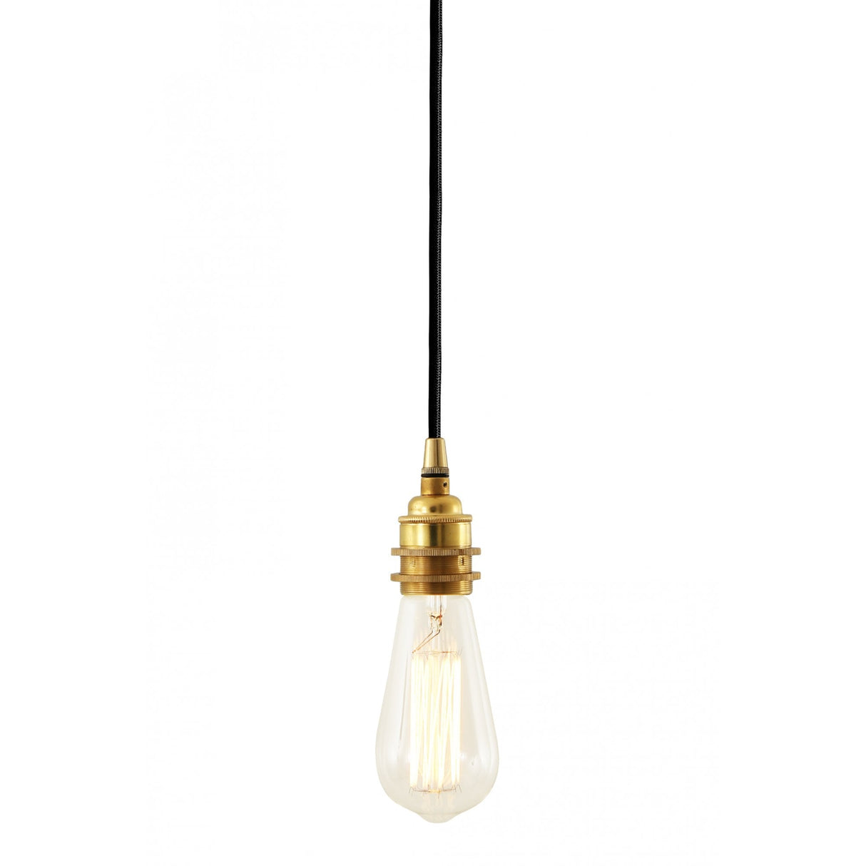 Dili Round Vintage Brass Suspended Pendant Light