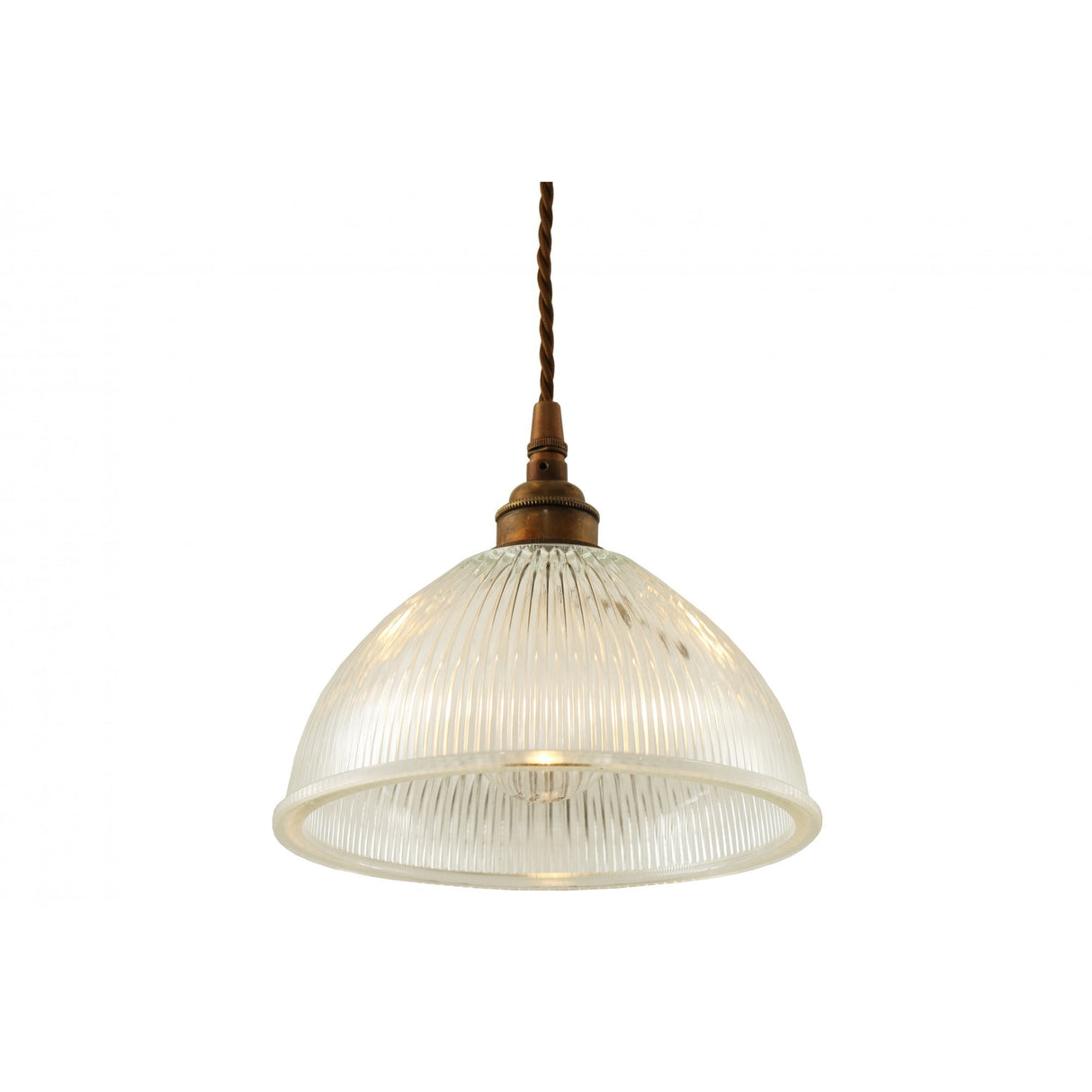 Vintage-Industrial Glass Oval Bowl Shade Pendant Light