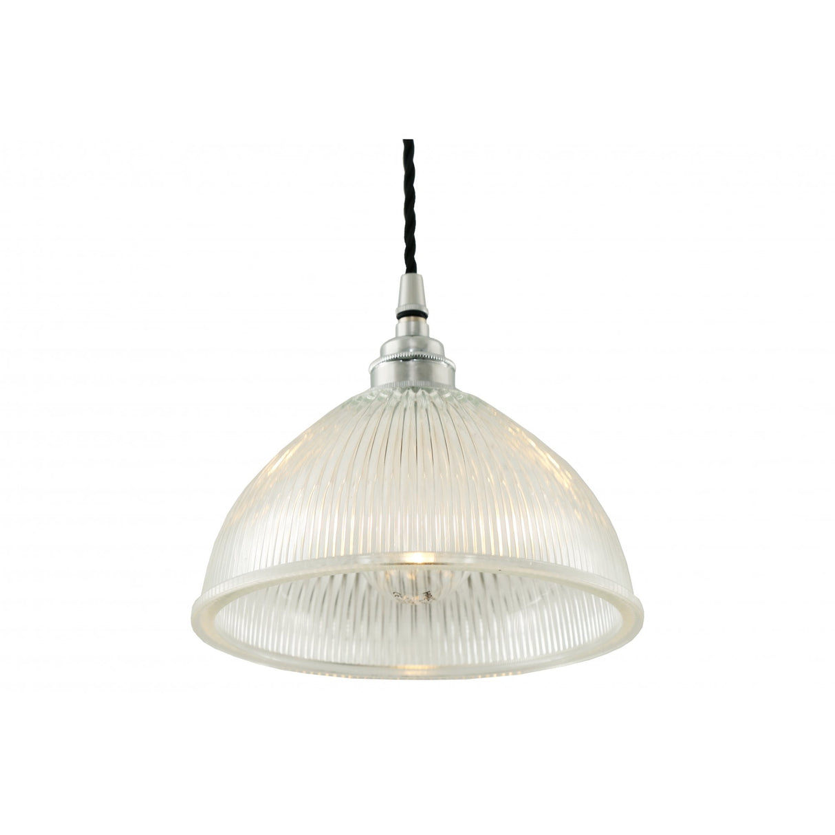Vintage-Industrial Glass Oval Bowl Shade Pendant Light