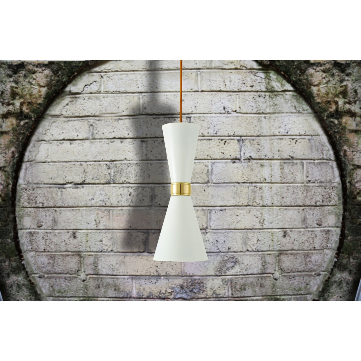 Cairo Polished Brass & Matte Black Contemporary Pendant Light