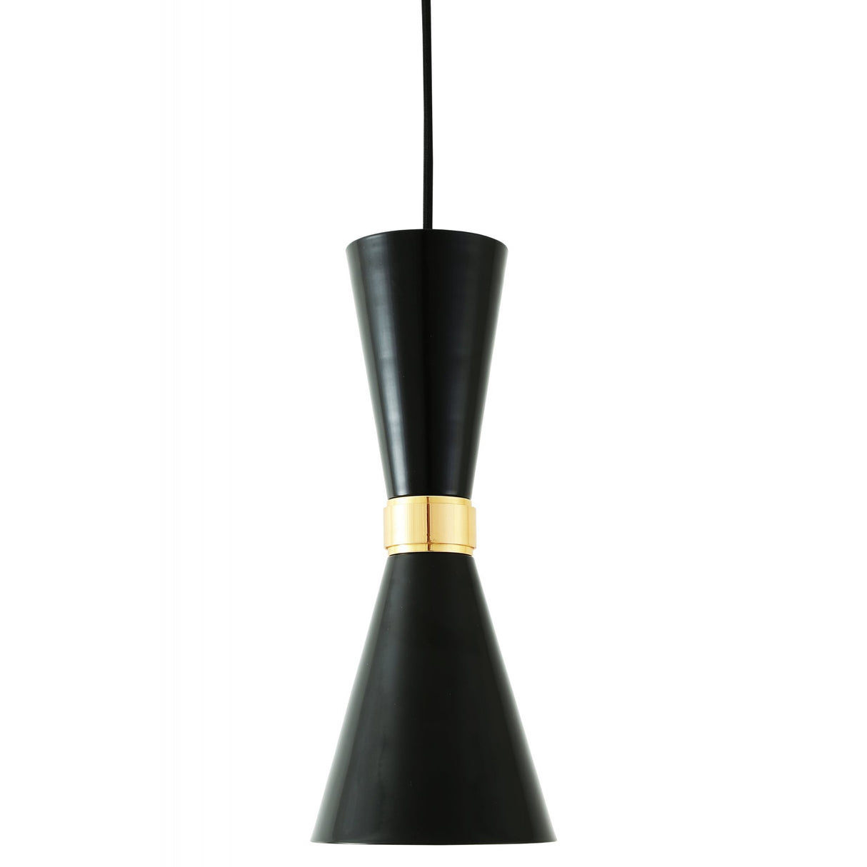 Cairo Polished Brass & Matte Black Contemporary Pendant Light