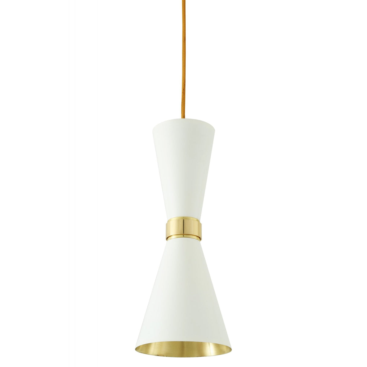 Cairo Polished Brass & Matte Black Contemporary Pendant Light