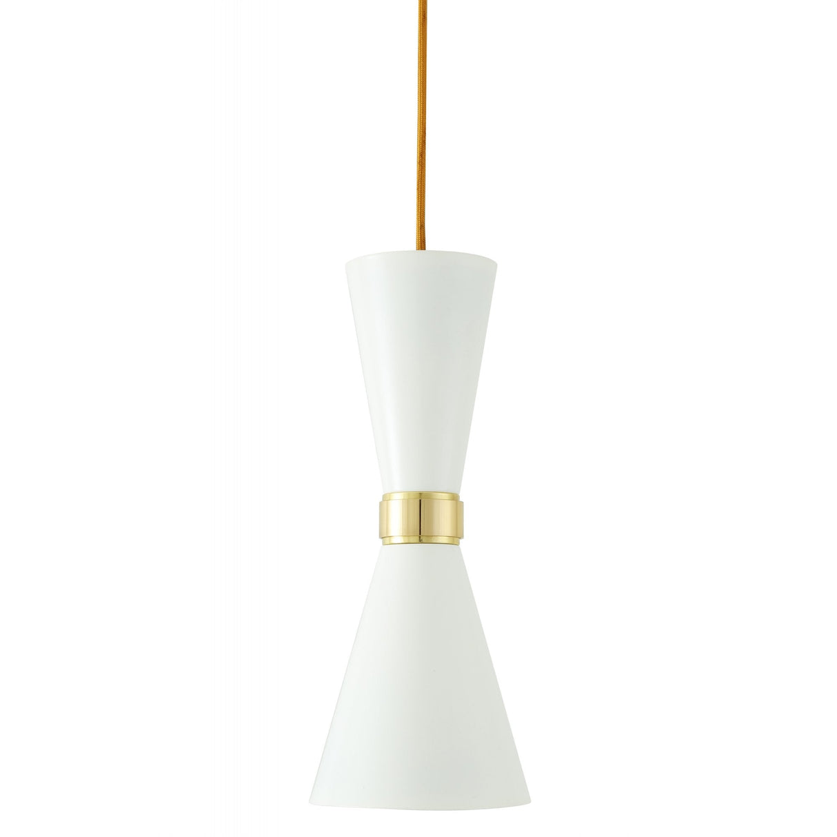 Cairo Polished Brass & Matte Black Contemporary Pendant Light