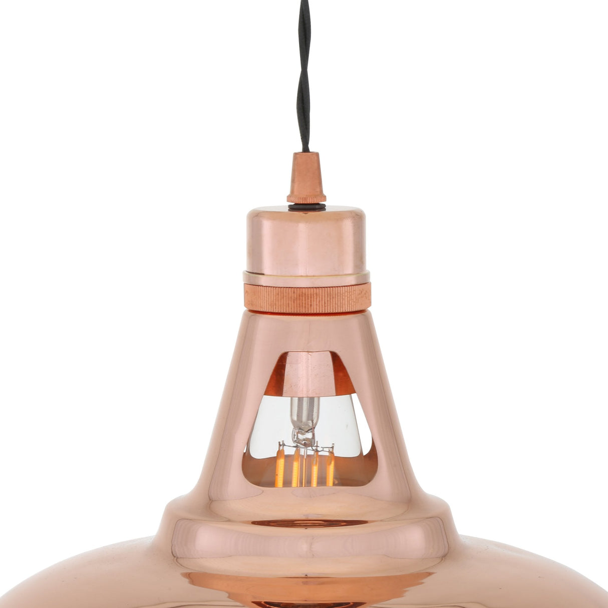 Minsk Industrial Chic Pendant in Polished Copper