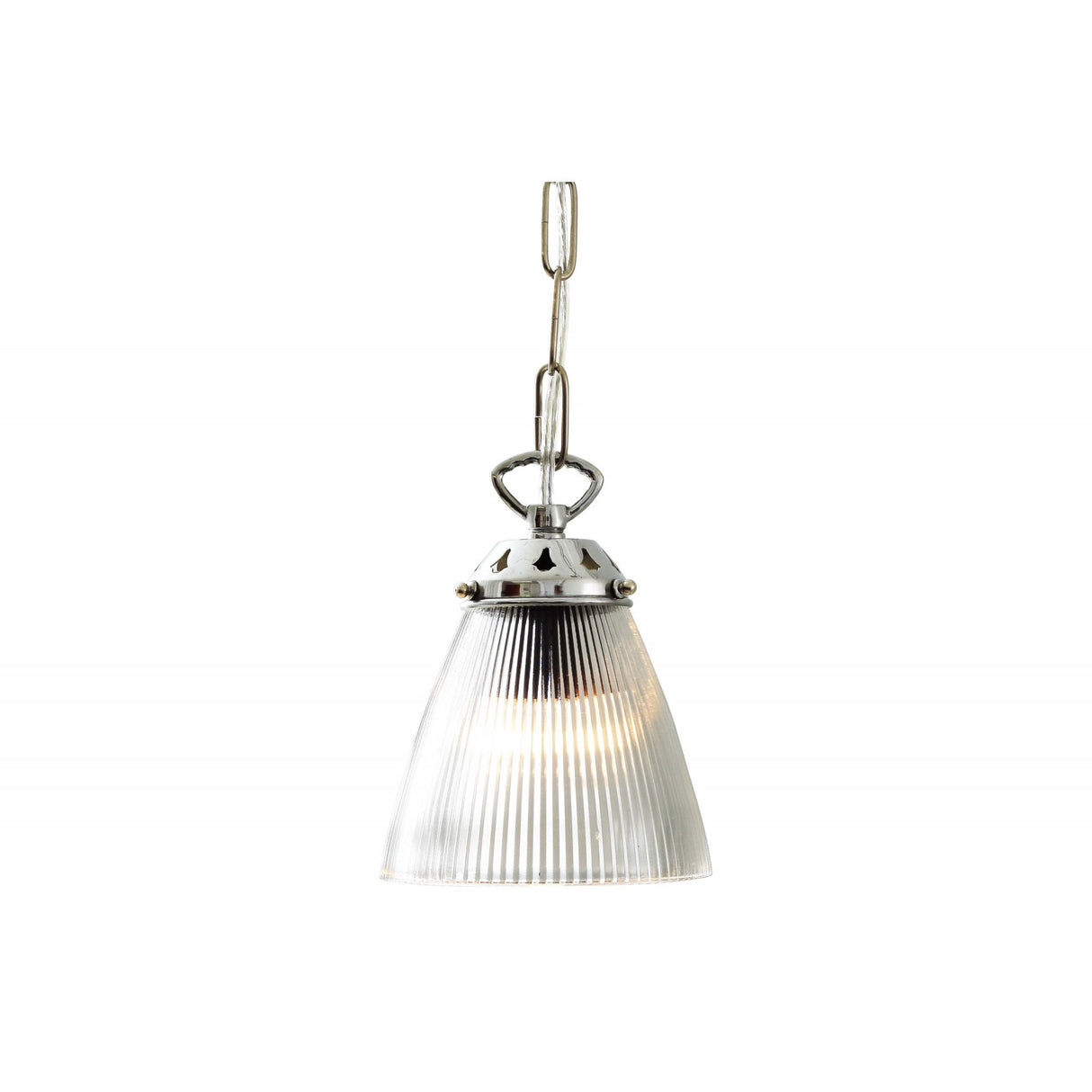 Gadar Glass Industrial Pendant Light in Antique Brass