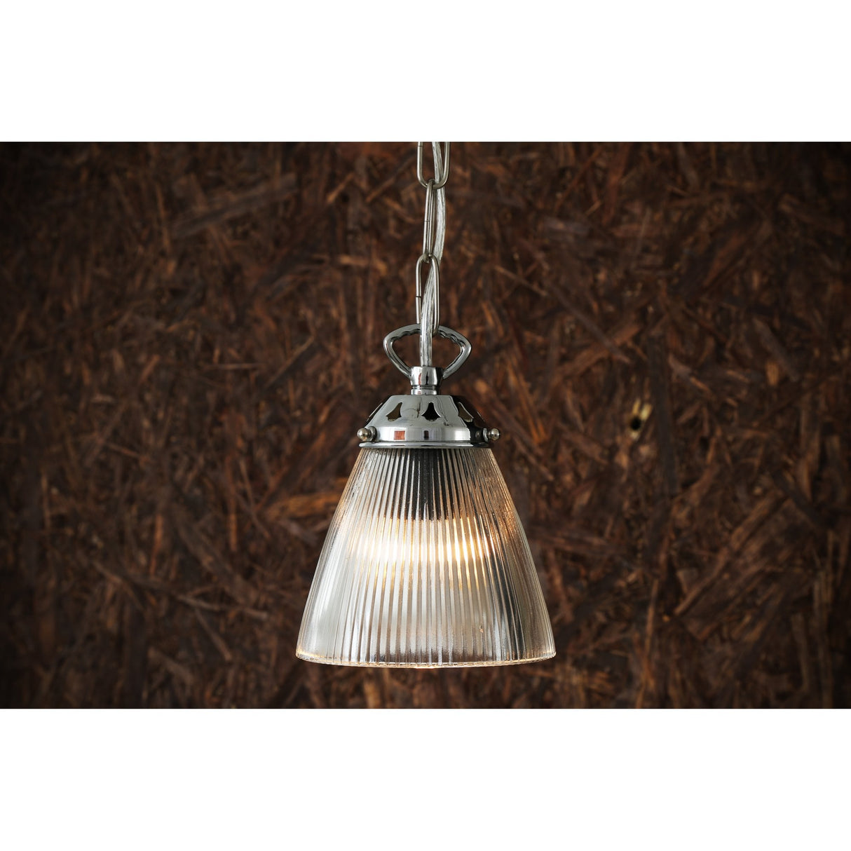 Gadar Glass Industrial Pendant Light in Antique Brass