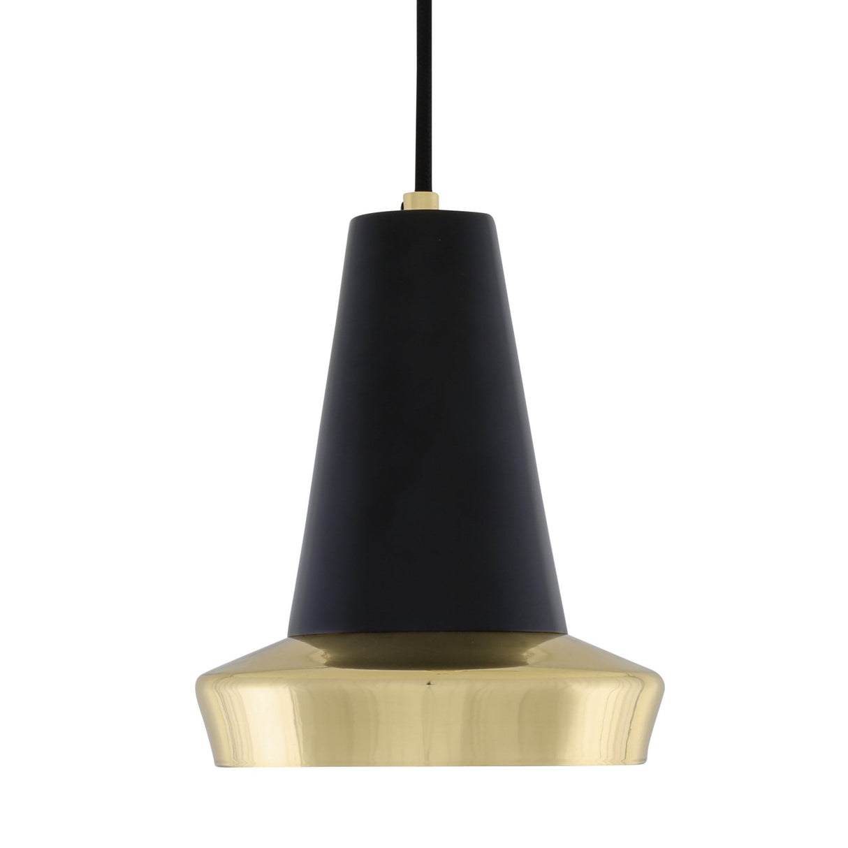 Malabo Contemporary Pendant Light in Polished Brass & Matte Black