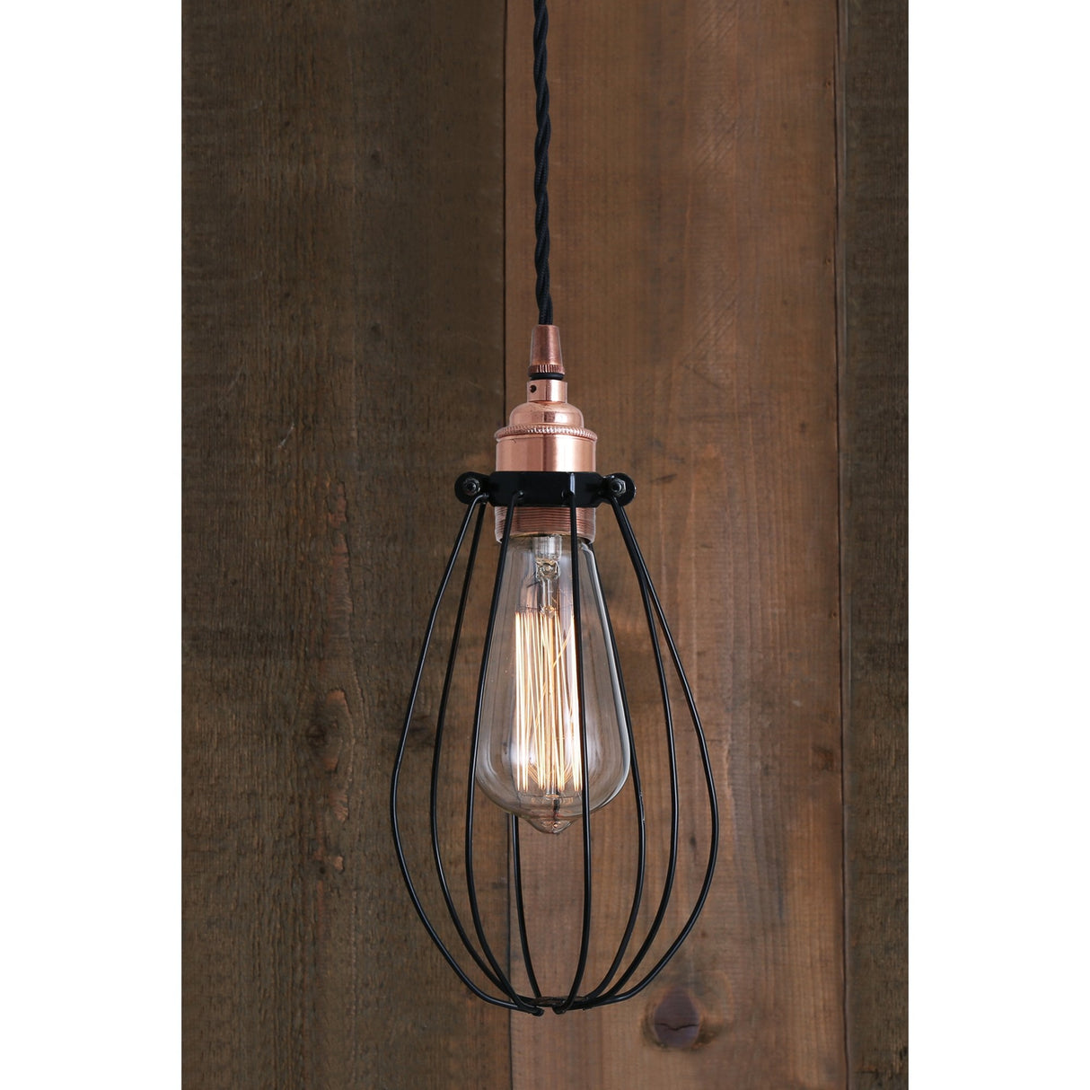 Polished Copper Abuja Cage Pendant Light