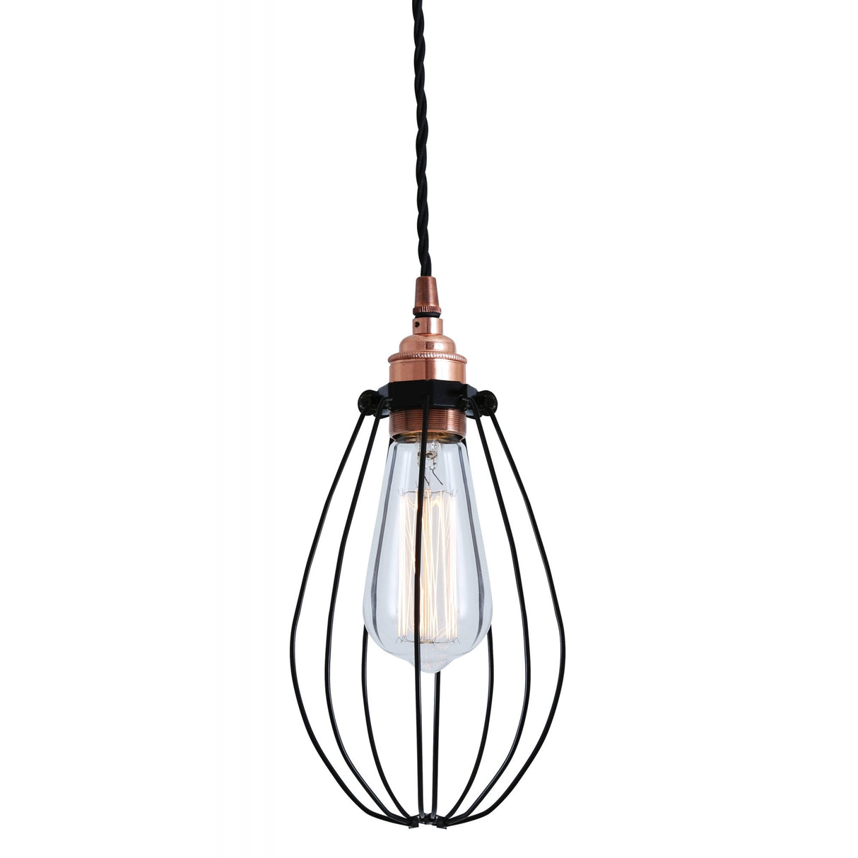 Polished Copper Abuja Cage Pendant Light