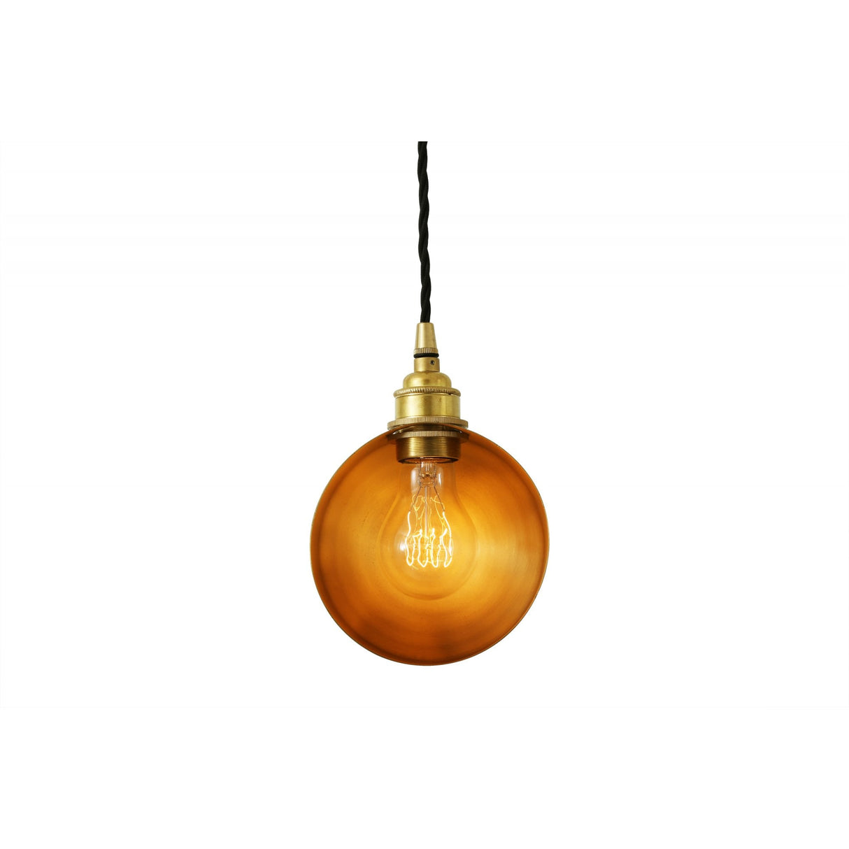 Bogota - Stylish Antique Brass Pendant Light with Fabric Cord