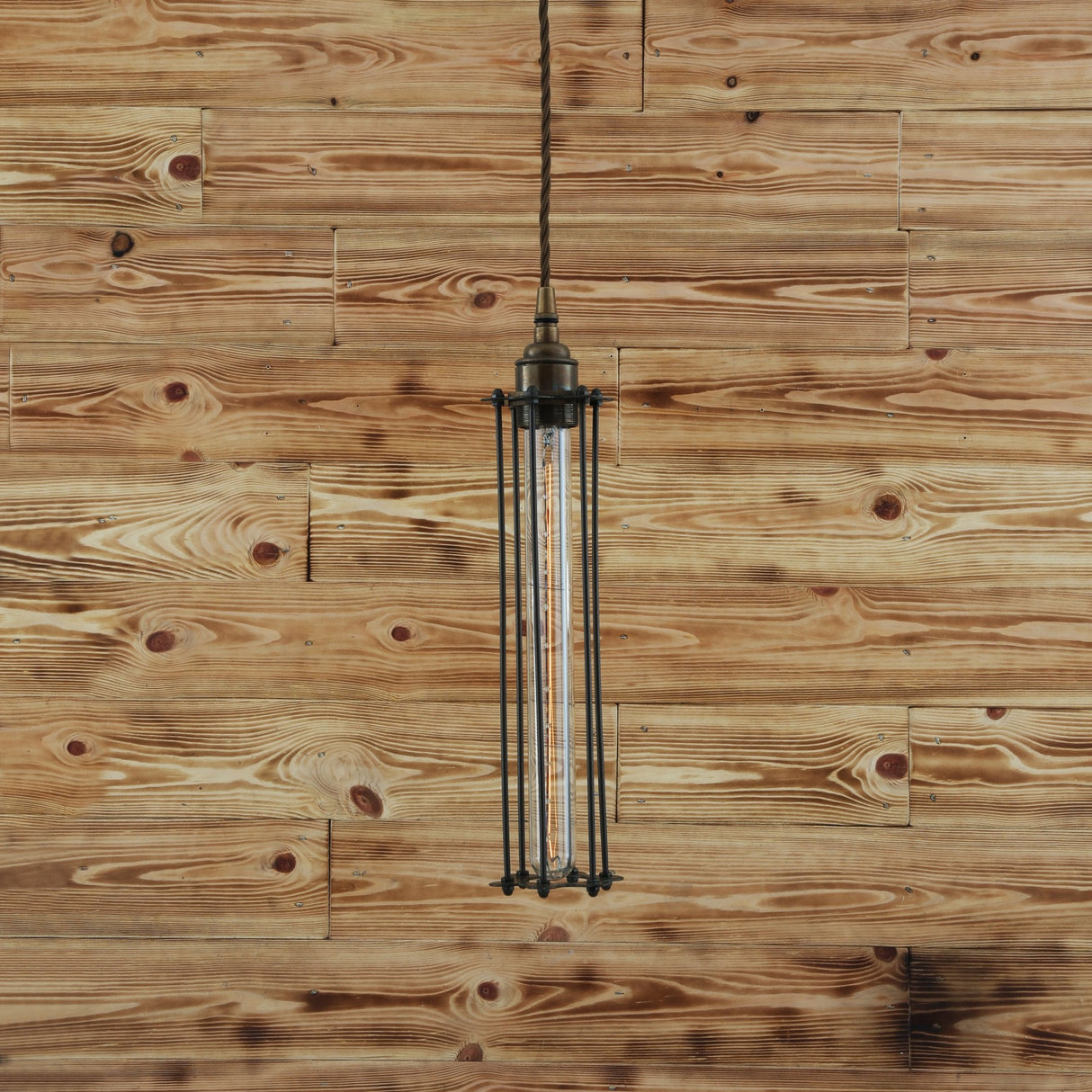 Antique Brass & Bronze Cage Beirut Pendant Light