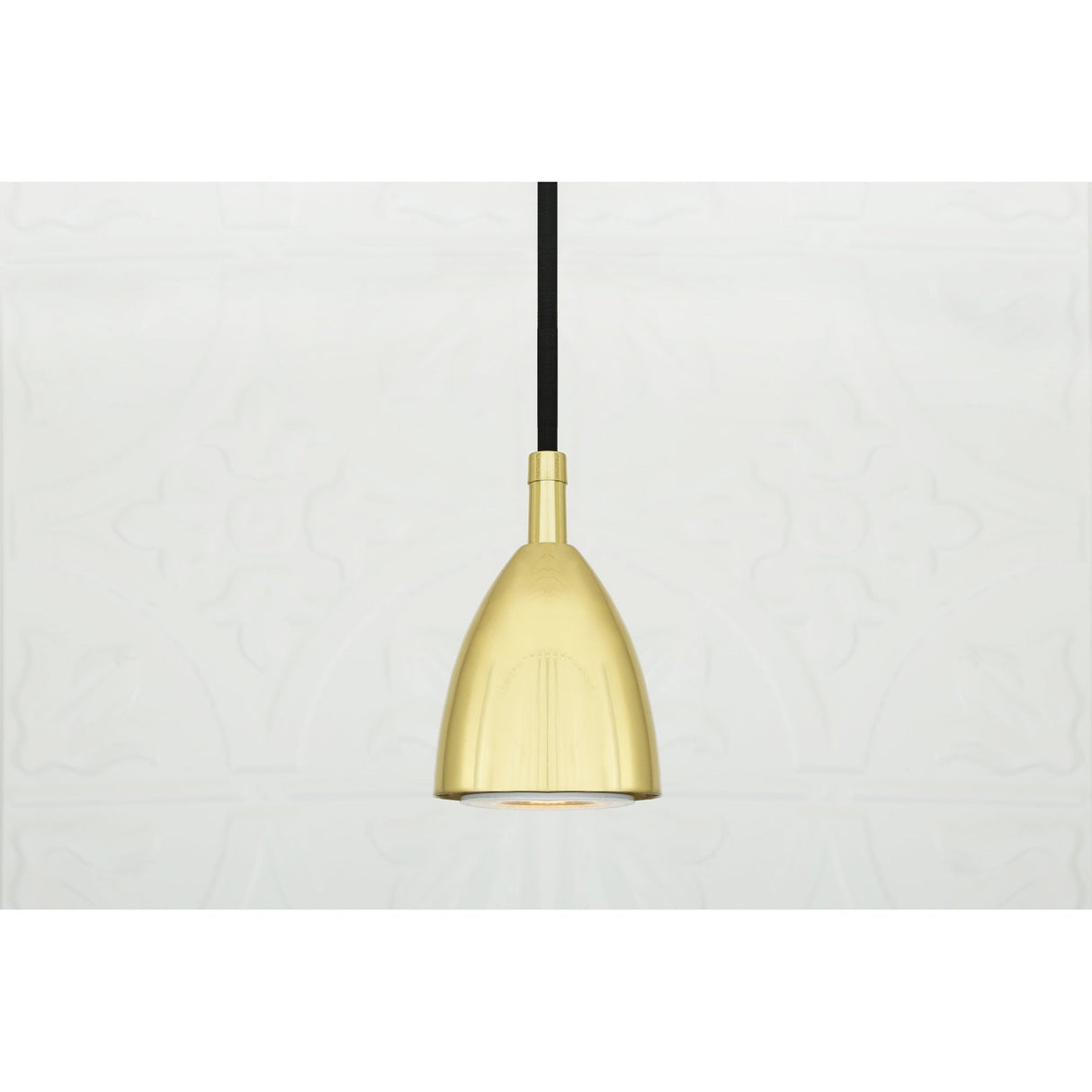 Lainio Brass Nose Cone Pendant Light Fixture