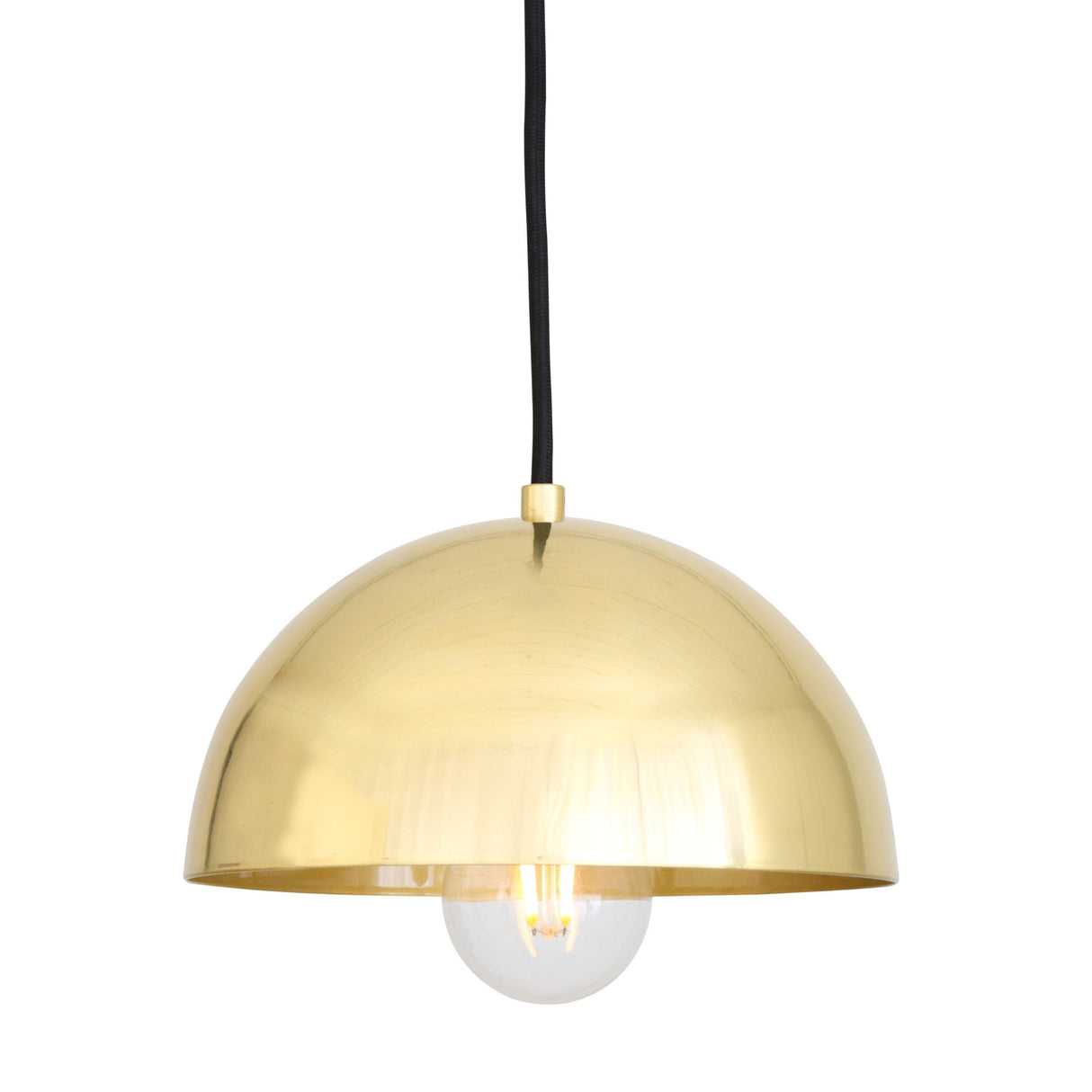 Maua Antique Brass Dome Pendant Light