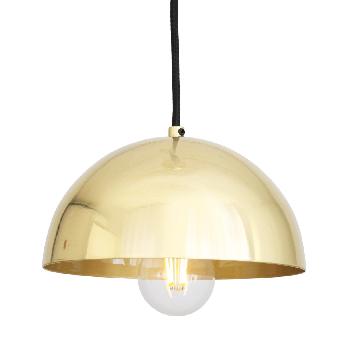 Maua Antique Brass Dome Pendant Light