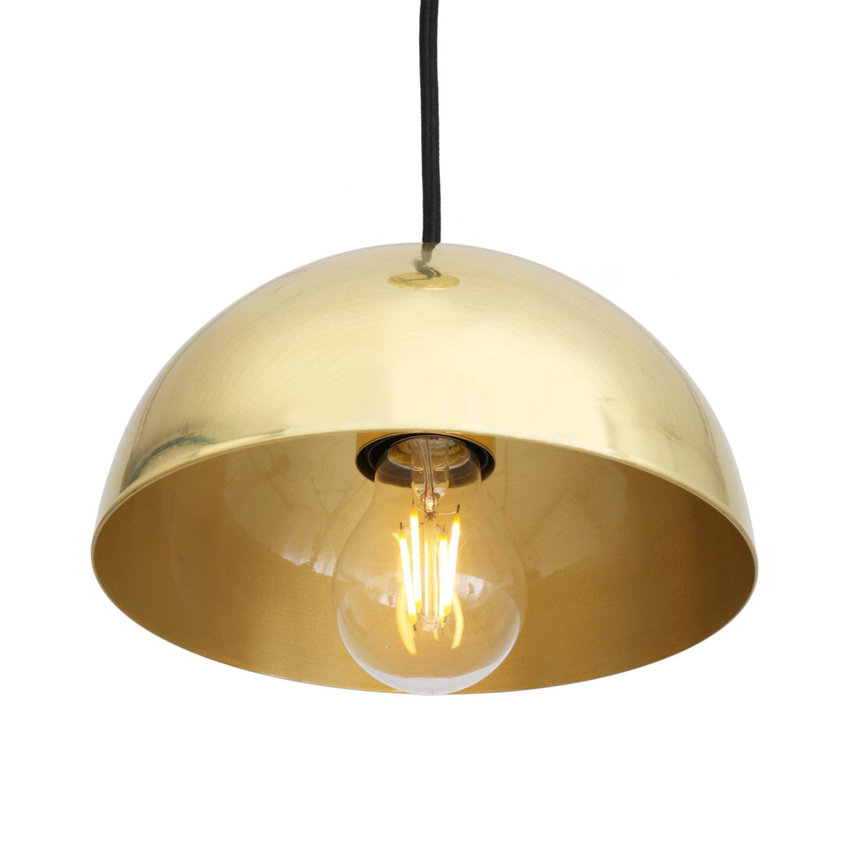 Maua Antique Brass Dome Pendant Light