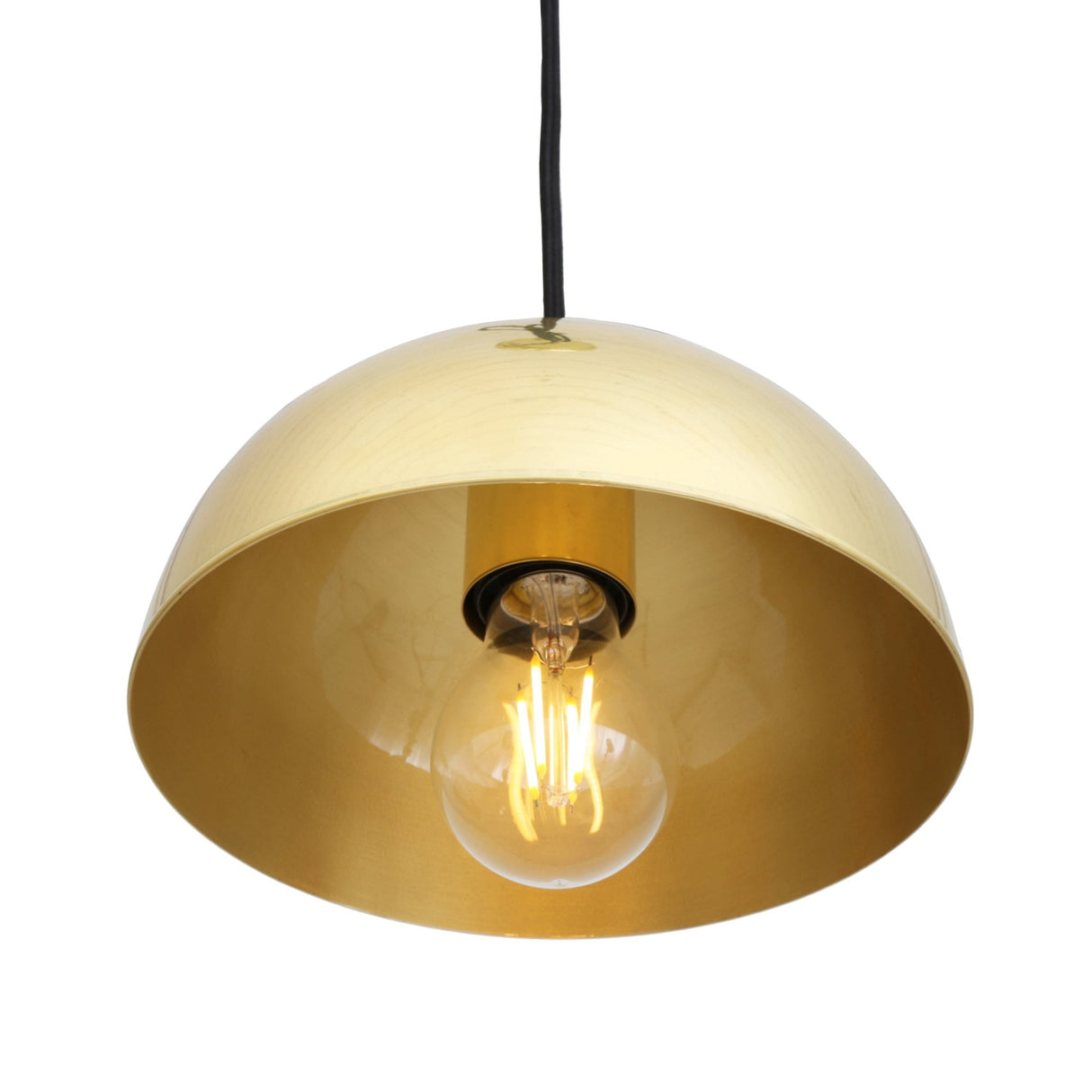 Maua Antique Brass Dome Pendant Light