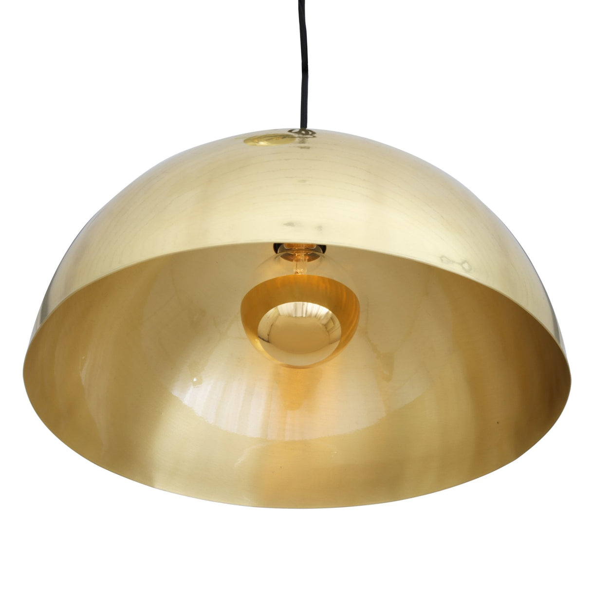 Maua Vintage Brass Dome Ceiling Pendant Light
