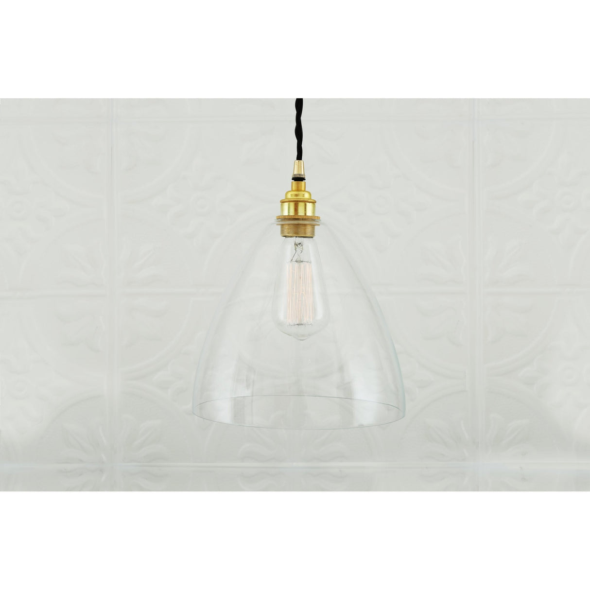 Radiant Brass and Glass Pendant Light with Retro Oval Globe Design