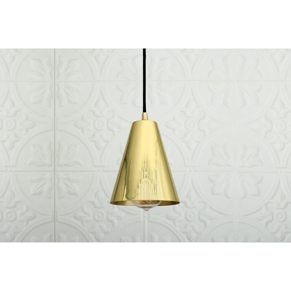 Antique Brass Moya Cone-Shaped Pendant Light