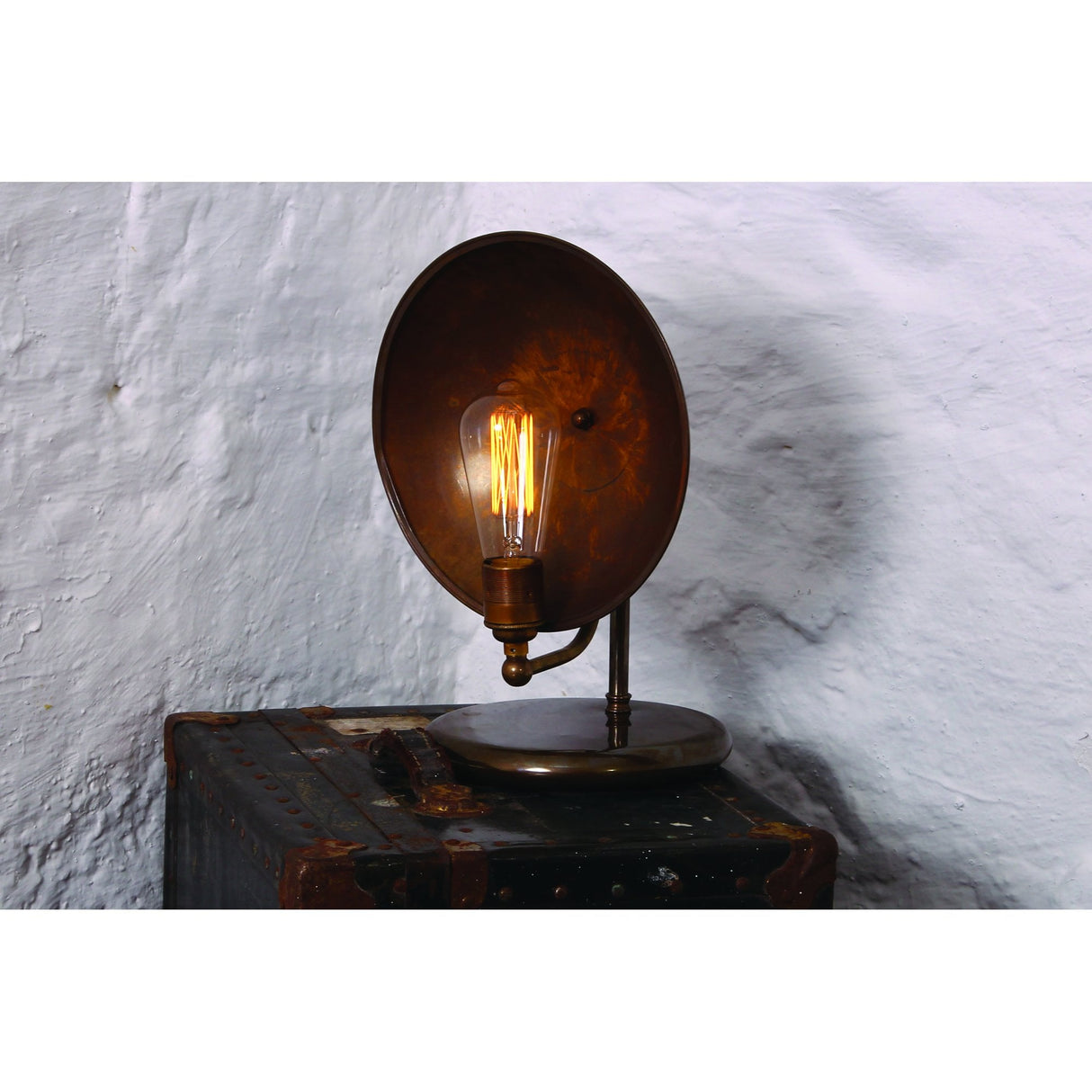 Chulainn Vintage Brass Industrial Table Lamp