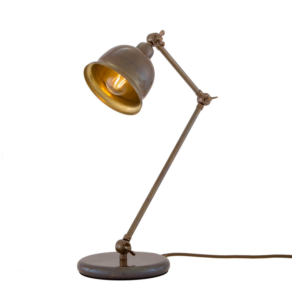 Dale Adjustable Brass Table Lamp
