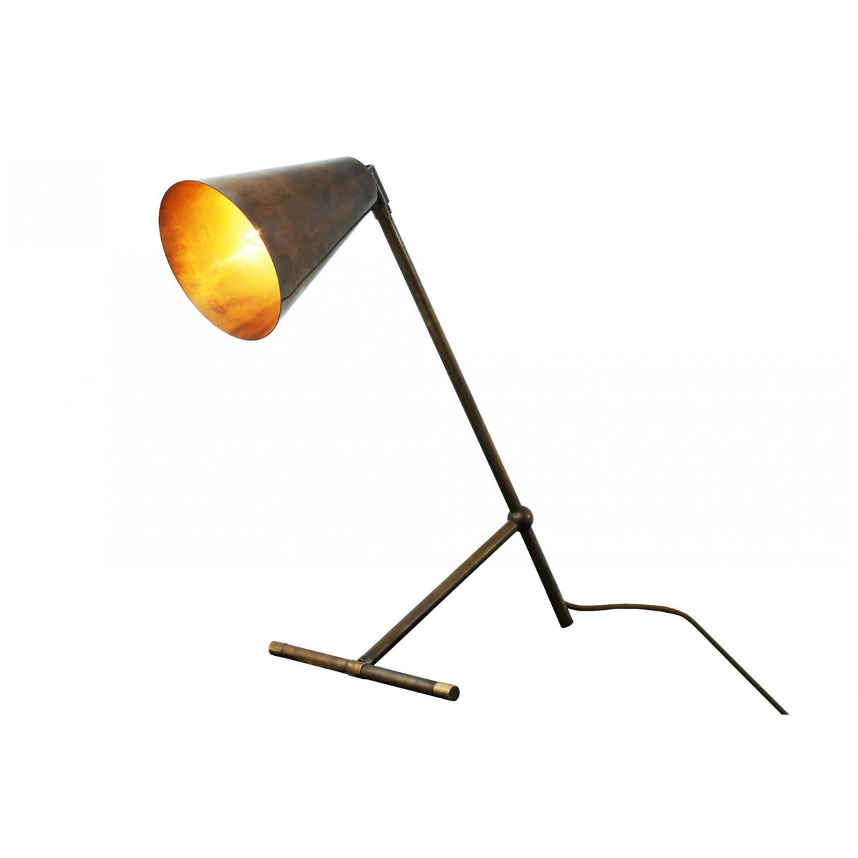 Havana Industrial Chic Brass Table Lamp