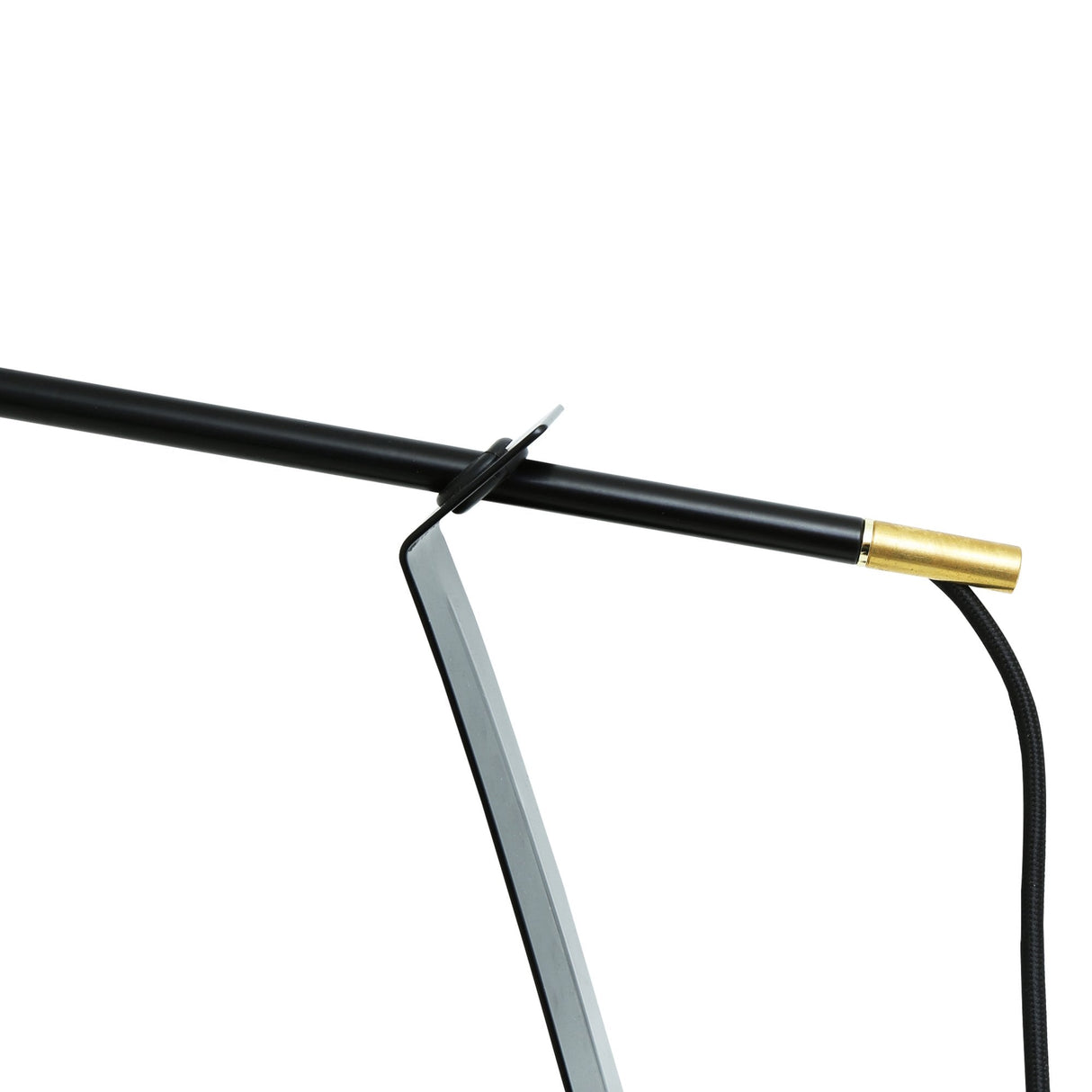 Elegant Kingston Table Lamp in Polished Brass and Matte Black Finish