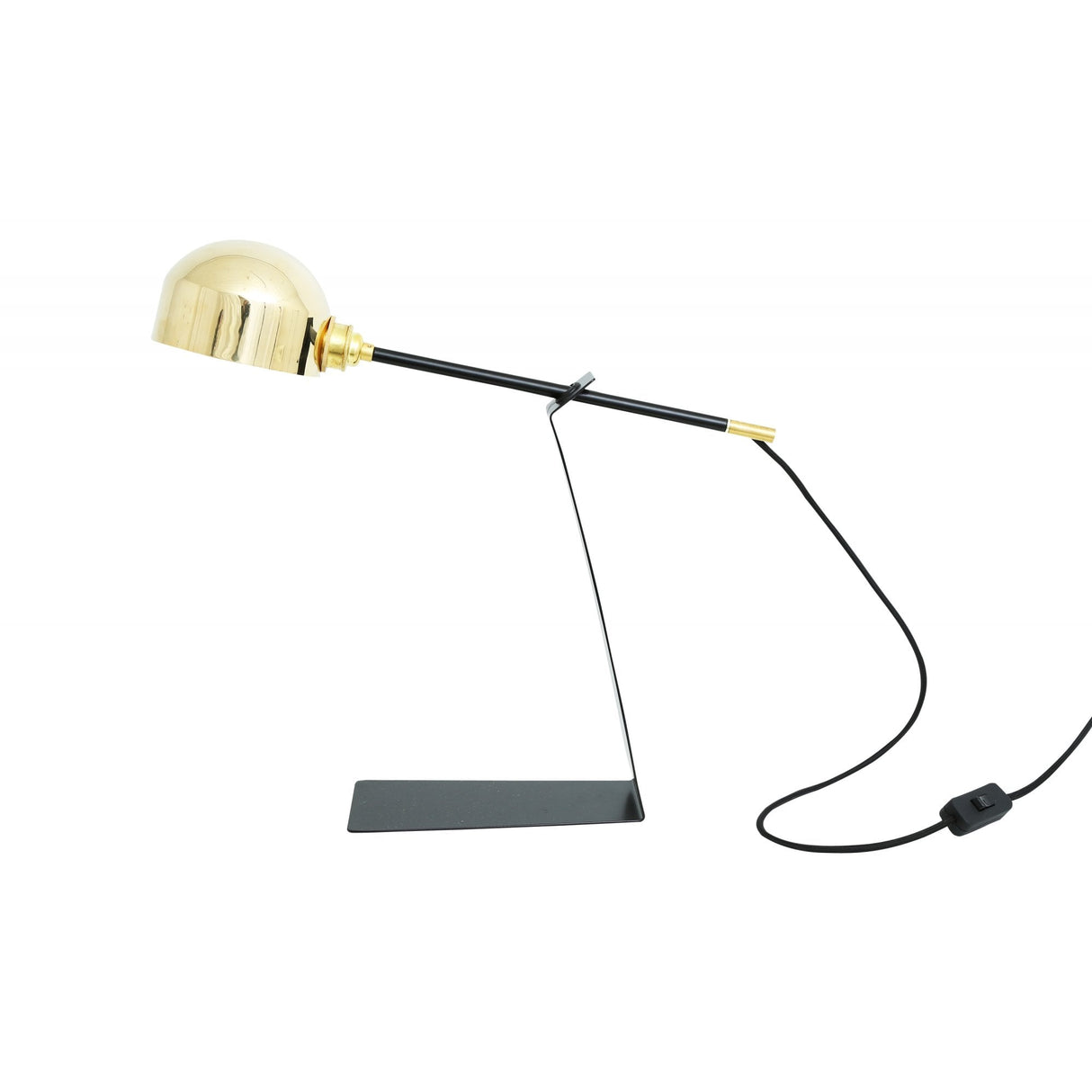 Elegant Kingston Table Lamp in Polished Brass and Matte Black Finish