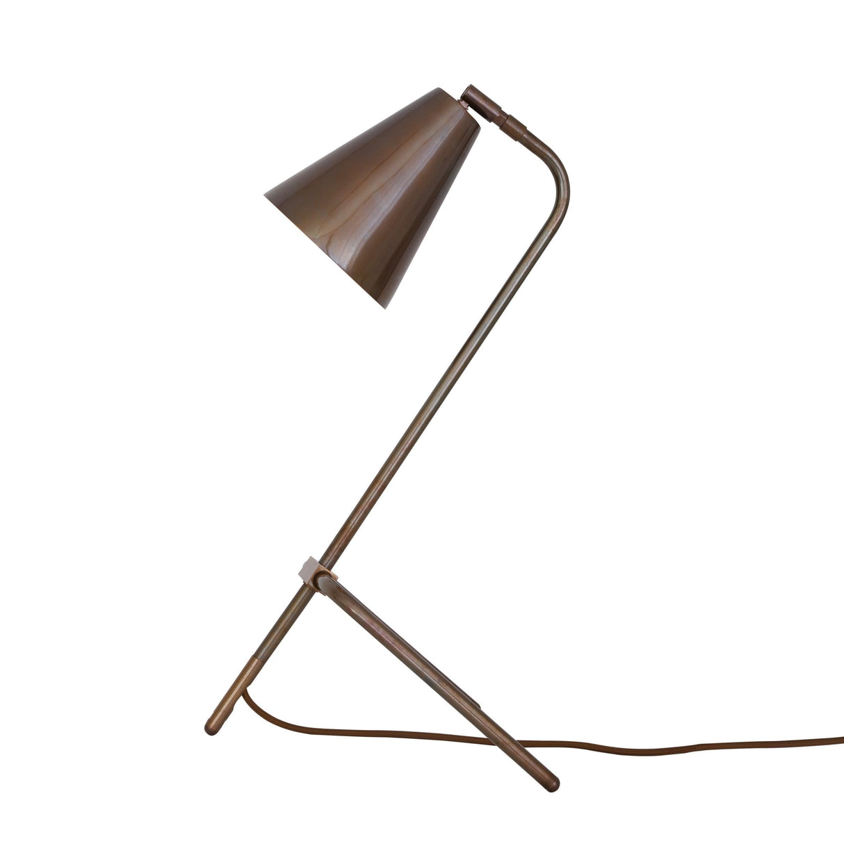 Astana Brass Table Lamp with Adjustable Height