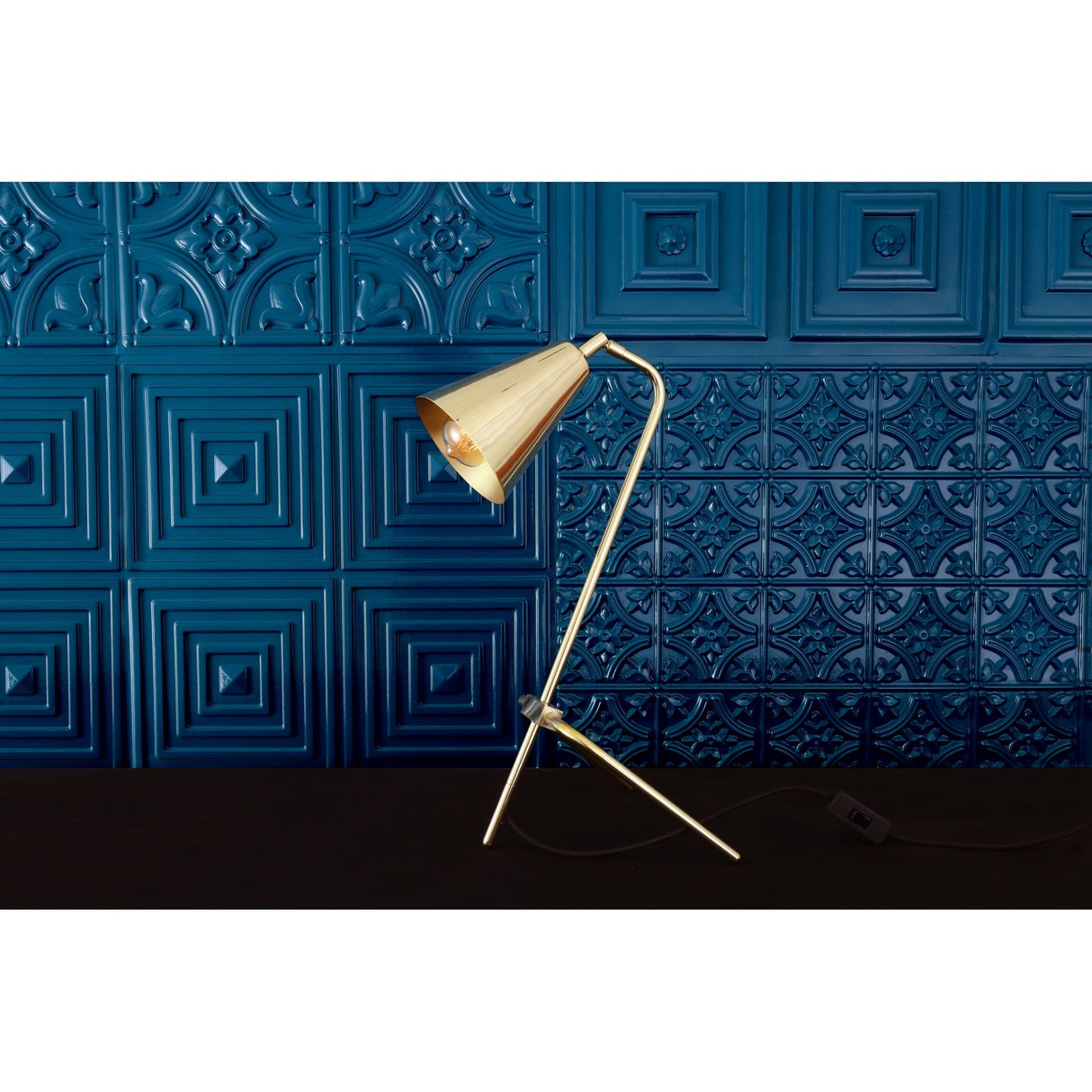 Astana Brass Table Lamp with Adjustable Height