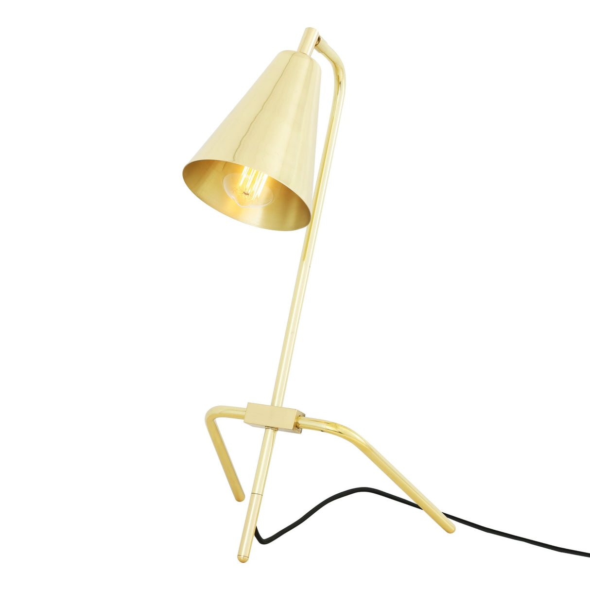 Astana Brass Table Lamp with Adjustable Height