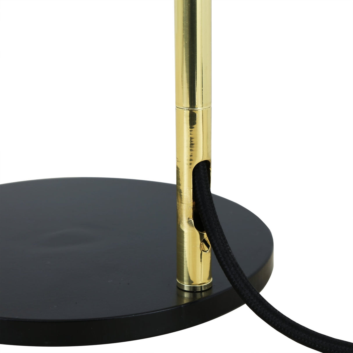 Lusaka Modern Table Lamp in Polished Brass & Matte Black
