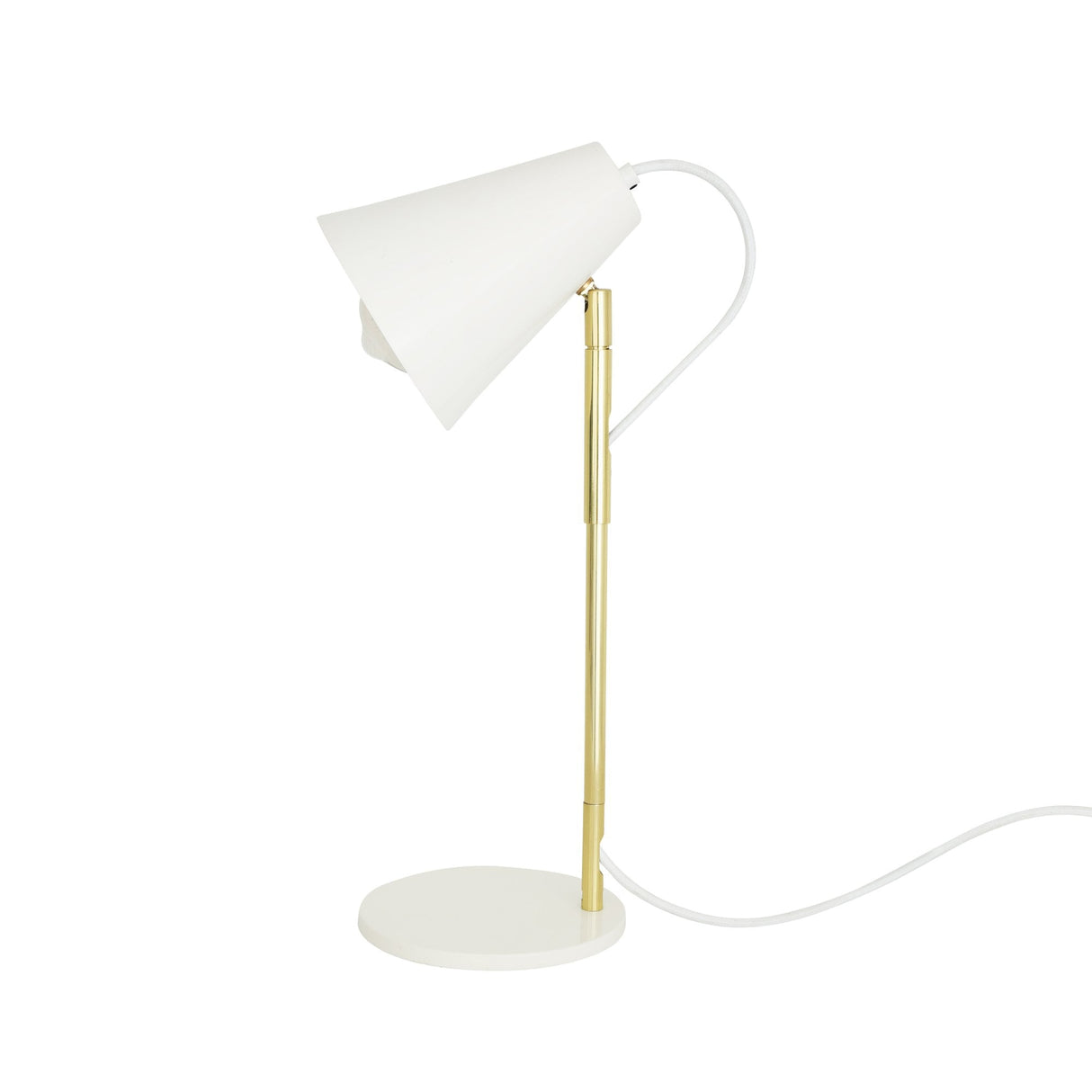 Lusaka Modern Table Lamp in Polished Brass & Matte Black